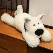 PEACH CAT West Highland White Terrier Dog Plush Pillow Cute Weighted Puppy Stuffed Animals Soft Plushies Toy Gifts for Kids 19.7"