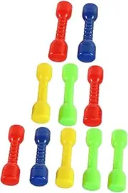 DECOMELODY 10Pcs Ergonomic Dumbbells for Safe and Hand Weights for Kindergarten Morning Exercise Enhance Coordination Comfortable Grip