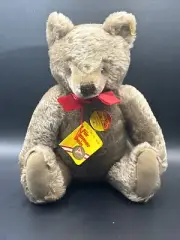 STEIFF Authentic Brown Teddy Bear 0202/36 Jointed Excellent Condition w/ Tags