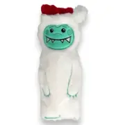 Merry and Bright Yeti Crinkle Bottle Thrash Plush Dog Toy Winter Christmas