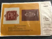 New vtg Creative Circle Cross Stitch Waste Canvas Kit 1635 “Monogram Collection”