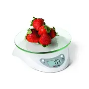 Digital Kitchen Scale with Glass Platform, Tare Button, and Plastic Body Weig...