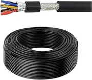 12-Conductor Shielded Wire 26/24/22AWG Twisted Pair 30V 80℃ for Low Voltage Outdoor Lighting(26awg-12C,30ft)