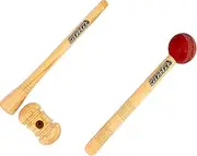 Double Side Wooden Bat Mallet/Bat Cone Griper/Real Hard Ball Mallet 3 in 1 for Cricket Bat Care Products by Naqqash Sports