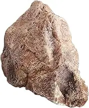 Folpus Artificial Landscape Rock Realistic Ornament Decoration Natural Texture Foam Simulation Stone for Hotels Garden Parks Rivers, Yellow 35x27cm