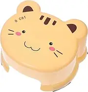 Non-Slip Boys and Girls' Footstool Plastic Step Stool Toilet Training Seat Portable Bathroom Stool Yellow