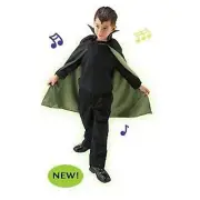 Child Monster Mash Musical Green Cape Halloween Costume Vampire Frankenstein