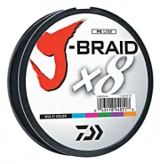 Daiwa J-Braid X8 Braided Fishing Line - 550 Yards (500 M) Multi-Color Line