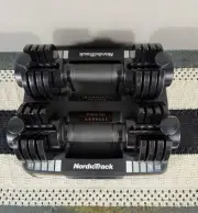 NordicTrack 25 lb Adjustable SpeedWeight Dumbbell Set Pair 2.5 to 12.5 Pounds