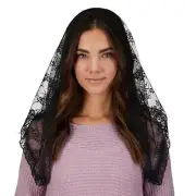 Lace Chapel Veil (Black)