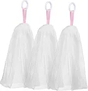 BATHVEVE Bubble Net Soap Pouches 3 Pack Soap Saver Pouches Foaming Bag Shower Supplies