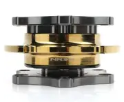 NRG SFI 42.1 Spec D shaped Quick Release Gun Metal body Gold ring SRK-R200GM-CG (for: Toyota)