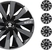 Sparco SPC1591BKGR Wheel Covers Lazio 15-inch Black/Grey