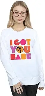[Absolute Cult] Sonny & Cher Women's I Got You Sweatshirt White Medium
