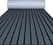 FOCEAN Boat Flooring EVA Foam Boat Decking Faux Teak Marine Flooring Marine Mat Sheet for Motorboat RV Yacht Kayak Surfboard, 47.2''x 15.7'', Dark Grey with Black Lines
