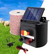 Electric Fence Energiser 3Km Solar Power Farm Fencing Charger With 500m Polywire
