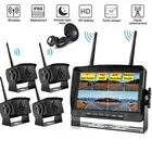 Wireless 7" DVR Monitor with 4 Reverse Camera, 12/24V for Caravan/Truck/Bus/Boat