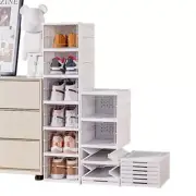 NNETM Foldable Shoe Organizer Box