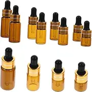 FOMIYES 12Pcs Portable Glass Dropper Bottles Leakproof Essential Oil Containers for Home Travel Glass Bottles for Aromatherapy Massage and Outdoor Use