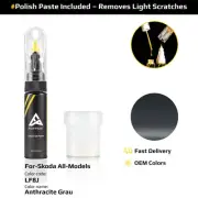Touch Up Paint For Skoda All Models LF8J Anthracite Grau With Polish Paste