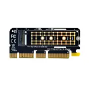 PCENVME-N05 M.2 NVME to PCI-E 3.0 X16 Expansion Card M KEY NGFF SSD Adapter Card for Desktop Computer