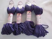 Lot 4 rolls of 2mm Purple Amy Braided Nylon Macrame Craft Jewelry Cord 100yds