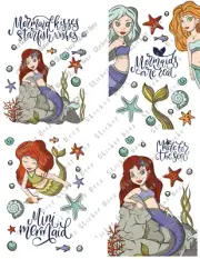 Mini Mermaids Pg 2 Collage Sheet Supplies Scrapbooks Junk Journal Card Making