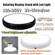 45CM/17.7" NEW Jewelry Electric Turntable Rotating Display Stand Holder With LED
