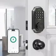 Keyless Entry Door Lock with 2 Door Knobs - App Control Electronic Keypad Dea...