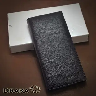 DRAKA達卡 - 真皮荔紋烙印系列 皮夾/長夾/男用皮夾 - 3069