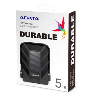 ADATA HD710 PRO 5TB 黑色外接式硬碟 IP68 防水防塵 軍規