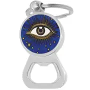 Franz Von Stuck Eye Bottle Opener Keychain - Metal Beer Bar Tool Key Ring