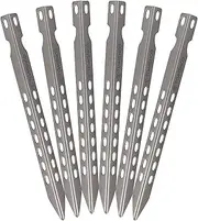 4/6 Pack 6.3 Inch Camping Tent Pegs Light Windproof Titanium Tent Stakes Outdoor Camping Hiking Tent Pegs Nails
