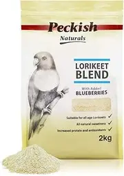 Peckish Adult Lorikeet Blend, Blueberry 2kg - Promotes Healthy Growth, Enriched with Vitamins & Minerals, Supports Feather Growth, Source of Powerful Antioxidants - Ideal for Lories & Lorikeets