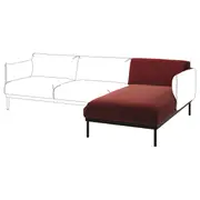ÄPPLARYD chaise longue section, Djuparp red-brown