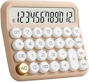 Calculators, Desk Calculator,Basic Standard Calculator,12 Digit Large LCD Display Big Button Calculator for School, Home & Business Use(Beige)