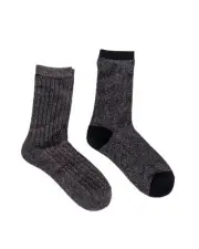 Only Glitter Crew Socks Women Black Underwear