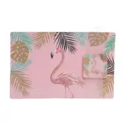 Flamingo Palms Placemat/ Coaster Set Plastic Tropical Home Decor Dining Table