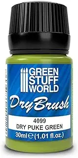 Green staff world GSWD-4099 Dry Brush Paint, Dry Puke Green, 1.1 fl oz (30 ml), Model Paint