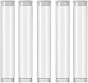 Coolpen Clear Plastic Tubes Bead Containers Cartridges Tank Packaging Pipe with Caps 13x82mm - for 0.5ml 1.0mL Carts (100PACK)