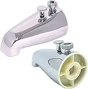Tub Spout with Rear Diverter and Brass Top Shower Adapter, 3/4 inch to 1/2 inch IPS Face Bushing, 5-1/4 inch Length, Chrome Finish