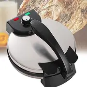 Roti Maker, Electric Chapati Maker with Temperatures Control, Electric Pizza Maker with Temp Indicator Light and Non-Stick Cooking Plates for Homes, Restaurants, Dessert Stores