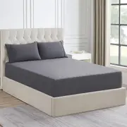 Ddecor Home 1500 Thread count Premium Cotton Blend Combo Set Granite