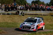 Bryan Bouffier (FRA) Xavier Panseri (FRA) Hyundai i20 WRC 2014 Rally Old Photo