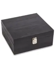 Bey-Berk Boulevardier Set with 2 Whiskey Glasses, 12 Whiskey Stones, Cigar Torch, Ashtray & Cutter