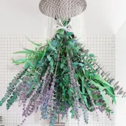 65 Pcs Mix Dried Eucalyptus Stems & Lavender Bundle for Shower, 17" Natural R...