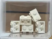 LEGO Parts - White Bracket 1 x 2 - 1 x 2 Inverted - No 99780 - QTY 5