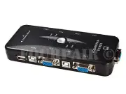 New 4-Port USB 2.0 KVM Switch Mouse/Keyboard/VGA Video Monitor 200MHz 1920x1440