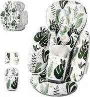 Infant Car Seat Insert, Baby Carseat Head and Body Support for Newborn, Soft Breathable, Reversible Design, Universal for Baby Swings, Car Seats, Strollers, Green