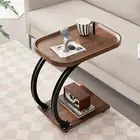 C Shaped Side Table, Small C Shaped End Table for Sofa and Bed, Couch Side
